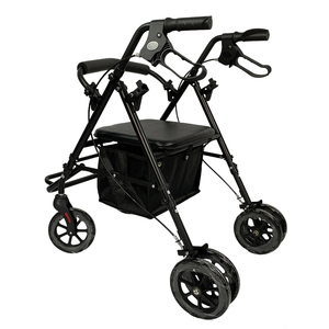 <span class=keywords><strong>Andador</strong></span> Plegable <span class=keywords><strong>de</strong></span> <span class=keywords><strong>4</strong></span> <span class=keywords><strong>Ruedas</strong></span> con Asiento - Ayuda <span class=keywords><strong>de</strong></span> Movilidad Ligera y <span class=keywords><strong>de</strong></span> Altura Ajustable para Personas Mayores y con Discapacidad - Product Image 1
