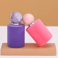 Flacons de parfum en fausse fourrure prêts à l'emploi, 50 ml, en verre transparent avec pompe pulvérisatrice, vides, 100 pièces, rechargeables, en gros