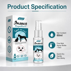 <span class=keywords><strong>Spray</strong></span> Répulsif <span class=keywords><strong>Anti</strong></span>-Insectes Graci <span class=keywords><strong>pour</strong></span> Animaux de Compagnie - Traitement Naturel <span class=keywords><strong>Anti</strong></span>-Puces, Tiques et Acariens <span class=keywords><strong>pour</strong></span> Chats et Chiens 60ml - Marque Blanche OEM Vente en Gros - Product Image 4