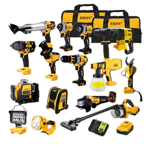 Great discount!!! EKIIV offers high-quality combination electric tools 20V cordless drill battery DIY tool set for sale