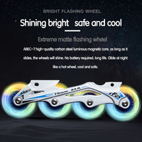 Patins à roulettes lumineux EACGkids, patins en ligne réglables, chaussures de patinage pour enfants, filles et garçons