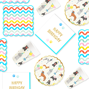 DAMAI - Juego de Vajilla Desechable con Diseño de Animales para Fiestas Infantiles, Plato de Papel y Vasos con Diseño de Dálmata y Cocker Spaniel - Product Image 4