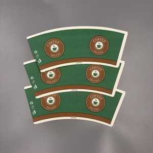 Factory Wholesale Custom Size Flexographic <b>Printed</b> Disposable <b>Paper</b> Cup Fan for Coffee Shop Cups - Product Image 6