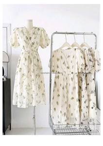 Nuova Tendenza Moda 2025 Abito Estivo Lungo Casual da Donna Taglie Forti Monospalla con Design Floreale in Tessuto Chiffon - Product Image 6