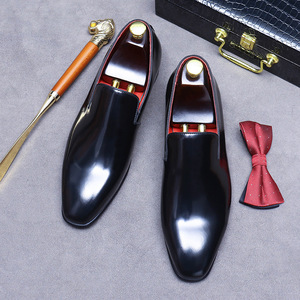 Luxurious Broke Leather Pointed <b>Toe</b> Formal Shoes for Men-Lace-Up Brown Summer/Spring Breathable Waterproof Office Career Party - Product Image 5
