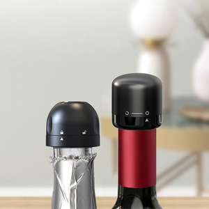 New Design <b>Wine</b> Bottle Stopper Modern Style Black Silicone Bottle Stopper Weeding Bar Home Use Whiskey Bottle Stopper - Product Image 4