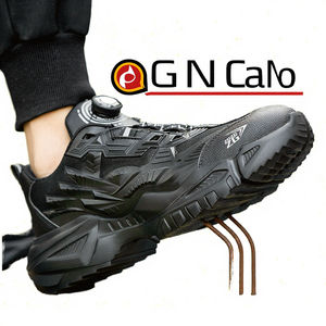 รองเท้าเซฟตี้สำหรับผู้ชาย ZG 8824 พร้อมปุ่มหมุน หัวเหล็ก และเทคโนโลยีสีดำ Mecha ขายดี ใช้ในโรงงานสำหรับฤดูหนาว - Product Image 3