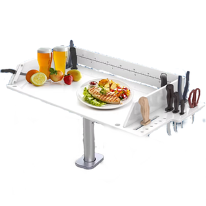 31inx12-1/2in T10-313B combinaison appât/filet Mate carré en plastique bateau planche à découper support de tige personnalisable filet de poisson outil - Product Image 1