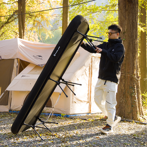 Lit <span class=keywords><strong>de</strong></span> camping pliable portable pour bureau individuel avec <span class=keywords><strong>matelas</strong></span> gonflable - Product Image 1