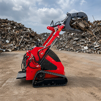 Chargeuse compacte électrique sur chenilles pour travaux agricoles, aménagement paysager et chantiers de construction, mini-chargeuse compacte à batterie