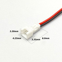 Kabel Konektor JST 1.25mm 2 PIN Jantan dan Betina untuk Aplikasi Elektronik
