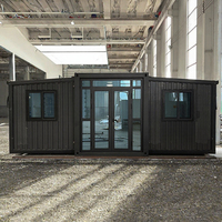 Maison conteneur modulaire préfabriquée extensible 20 pieds, panneau sandwich respirant, design méditerranéen, usage extérieur, villa, bureau