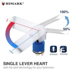 HIMARK-<span class=keywords><strong>grifos</strong></span> modernos de latón cromado para baño, mezclador de ducha montado en la pared, negro y dorado - Product Image 5