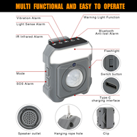 Alarme de sécurité haute sensibilité 10 mètres, détection infrarouge, avertissement de vibration, anti-perte, protection SOS