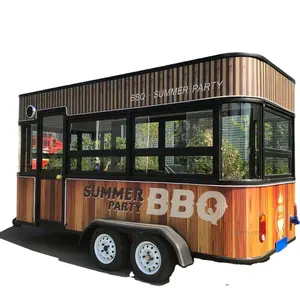 High Quality Mobile Food Trailer Coffee Van Beer Bar Hot Dog Truck Food Vending Cart for Sale