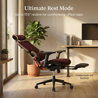 Nouveau design Chaise de bureau ergonomique, pivotante, confortable et moderne à dossier haut, à usage intensif