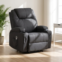 Fauteuil inclinable intelligent en tissu - Inclinaison électrique avec chauffage et massage par vibration
