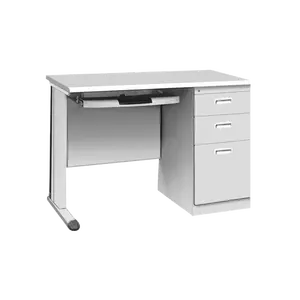 Chnia Luoyang Commercial steel metal Office desks tables With Wooden Desktop Drawer For Staff