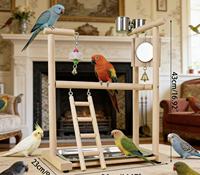 Support d'activités pour perroquet en bois de poivre du Sichuan, structure d'escalade pour oiseaux, balançoire, échelle, jouet à mâcher, divertissement autonome, anti-ennui, fournitures pour oiseaux