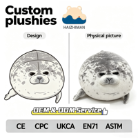 Coussin en peluche phoque réaliste, coussin décoratif en peluche doux et moelleux en forme d'animal marin, vente en gros, fabricant OEM ODM, cadeau de décoration intérieure