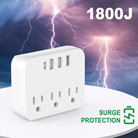 Home 3 Ports USB 1 Port Type-C Multifonction Multifonction Power Strip 3 Outletsr Sockets Surge Protector Power Strip