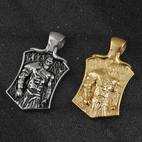 Nordique Viking Odin guerrier bouclier collier en acier inoxydable hommes Punk Vintage amulette pendentif collier bijoux de mode