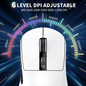 Ratón Inalámbrico para Juegos M6 Ligero de 2.4ghz+BT, Tri-Modo, Luz RGB con Base de Carga Magnética - Product Image 4