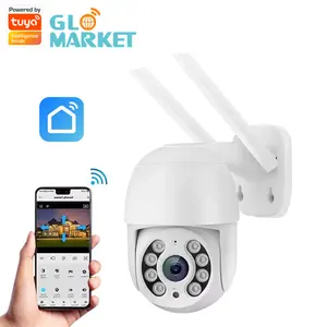 Glomket Tuya kamera pintar 3MP/4MP Wifi, kamera keamanan interkom cerdas dua arah pelacakan otomatis Full HD IP cerdas