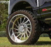 Jantes de camion forgées FANXI 24X14 26X16 28X16 PCD 6x135, 6x5.5, 8x6.5, 8x170 pour Ford F150 F250 Chevy 1500 avec de grands enjoliveurs personnalisés