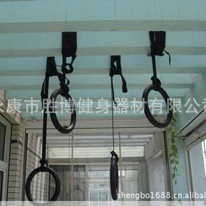Shengbo Gymnastics <b>Rings</b> 18cm Inner Diameter Black ABS Fitness Equipment For Training And Rehabilitation - Product Image 4
