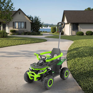 سيارة أطفال بلاستيكية رباعية العجلات عالية الجودة بالجملة، سيارة ركوب للأطفال مع مقبض دفع للأطفال من عمر <span class=keywords><strong>3</strong></span> سنوات - Product Image 3