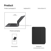 Étui Clavier Rétroéclairé Sans Fil en Cuir PU Premium avec Bluetooth Détachable pour iPad 10,2 Pouces, Compatible Multi-Modèles, Housse OEM