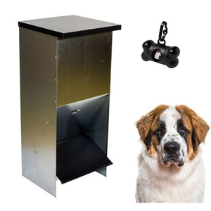 JH-Mech 25 Lbs Grande Capacité Mangeoire Extérieure pour Animaux de Compagnie Mangeoire par Gravité <span class=keywords><strong>Distributeur</strong></span> <span class=keywords><strong>Automatique</strong></span> Galvanisé de Nourriture pour Chien - Product Image 6