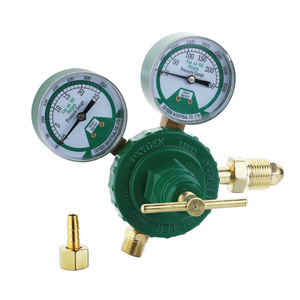 Régulateur d'oxygène 0-25 Psi 0-1,5 Bar pour soudage et découpe avec double manomètre - Product Image 1