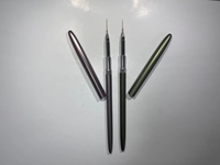 Offre Spéciale personnalisé cheveux Ultra-fins synthétiques/Kolinsky brosses à ongles doublure Extra mince Nail Art PVC poignée boîte emballage