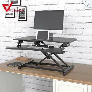 Convertitore da scrivania regolabile in altezza con pannello truciolare da lavoro sano v-mount con porte USB e Slot di archiviazione