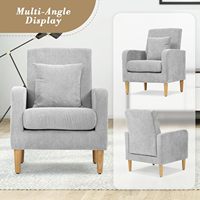 Échantillon Gratuit - Fauteuil Ottoman Moderne Grand Format - Chaise d'Appoint, Canapé de Salon, Fauteuil de Lecture pour Chambre à Coucher