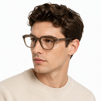 Montures de lunettes ovales unisexes en acétate anti-lumière bleue, lunettes de vue classiques et tendance