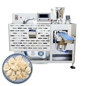 Mesin Pembuat Produk Gandum Sepenuhnya Otomatis Mesin Ravioli Curry Quick Frozen Plant Samosa Forming Dumpling Machine