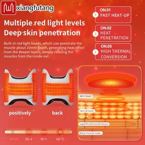 Lumière rouge intelligente chauffant taille compresse chaude masseur Vibration lombaire orthèse ceinture Massage du dos soulagement de la douleur soins Circulation sanguine - Product Image 5