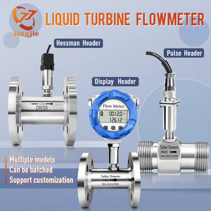 Jingjie pengukur aliran turbin baja tahan karat, harga grosir presisi tinggi untuk pengukuran suhu air alkohol metanol - Product Image 3