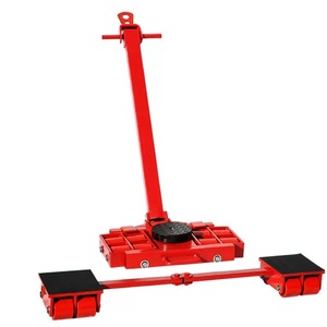 Troli kargo tugas berat, troli tangan merah Dolly industri empat roda untuk objek bergerak, alat transportasi tahan lama - Product Image 4