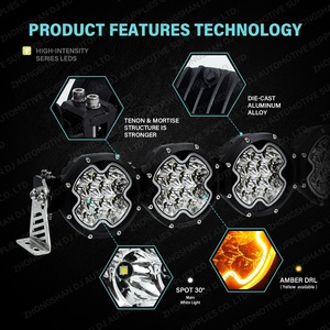 Thanh đèn LED siêu sáng, công suất cao, chống nước X3 RZR, 10/20/30/40/50 inch, lắp đặt mô-đun trên giá nóc xe, dành cho xe địa hình UTV, tình trạng mới - Product Image 3