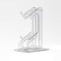 Support de Rangement pour Manette de Jeu en Acrylique Transparent à 2 Niveaux, Support de Bureau avec Écran pour Casque, Étagère de Rangement pour Jeux