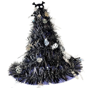 <span class=keywords><strong>Chapeau</strong></span> <span class=keywords><strong>de</strong></span> sorcière d'Halloween avec pendentif crâne, guirlandes colorées, thème horreur, en PET, accessoires <span class=keywords><strong>de</strong></span> décoration pour maison hantée d'Halloween - Product Image 5