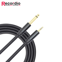 Câble HiFi stéréo GAZ-CB33 3,5 mm vers 6,35 mm, mâle vers mâle, cordon auxiliaire tressé en nylon pour amplificateur de guitare, mixeur, lecteur CD