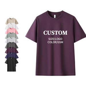 High Quality 430G Heavyweight 100% Cotton Blank Custom Logo Men's Casual T-Shirt - Product Image 1