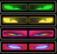 Panneau d'affichage LED Demon Eyes 24V, panneau Devil Eye, messages animés défilants clignotants, programmable, flexible, accessoire LED pour voitures