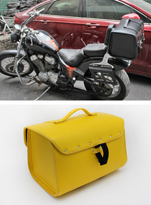 गर्म बिक्री मोटरसाइकिल बैग पु चमड़े काले सफेद, पीले के साथ टिकाऊ बाइक उपकरण बैग पीछे की सीट बैग ताला - Product Image 5