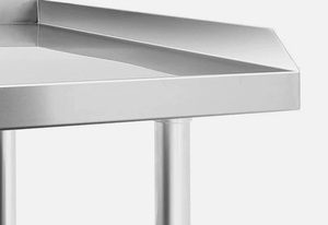 Mesa <span class=keywords><strong>de</strong></span> Trabajo <span class=keywords><strong>de</strong></span> Acero Inoxidable <span class=keywords><strong>con</strong></span> Estante Inferior y Patas, Mesa <span class=keywords><strong>de</strong></span> Cocina Comercial <span class=keywords><strong>de</strong></span> Doble Capa, Mesa <span class=keywords><strong>de</strong></span> <span class=keywords><strong>Barbacoa</strong></span> para Exteriores - Product Image 3